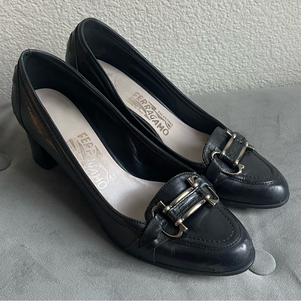 Salvatore Ferragamo black heels